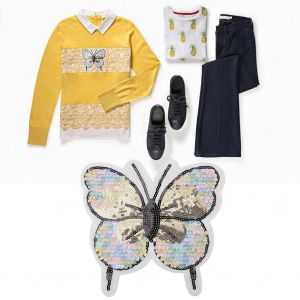 Patch Papillon A Paillettes Brode, Autocollant En Tissu, Applique En Dentelle, Accessoires Pour Vetements - Neuf