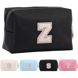 Maa-Trousse De Maquillage Personnalisée Avec Initiales Pour Femme, Trousse De Maquillage De Voyage, Trousse De Toilette, Cadeau D'anniversaire De Noël Pour Femmes Et Filles - Neuf
