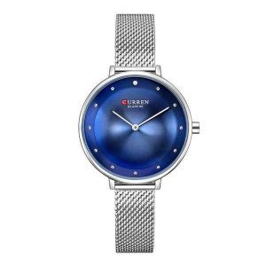 Montre-Bracelet &Agrave; Quartz Pour Femme Curren 9029 En Acier Inoxydable - Bleu - Neuf