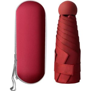 Mini Parapluie Pliant,Parapluie De Poche Portable,Parapluie Coupe-Vent Ultra-L&eacute;ger,6 C&ocirc;tes Parapluie Pliant Anti-Uv Compact Mini Parapluie De Poche Parapluie De Voyage Pour Homme Et Femme - Neuf