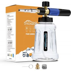 MEVRONISSHOP-Bouteille de canon &agrave; mousse neige pour Nilfisk ALTO/Kranzle/Wap, M22-14mm, canon r&eacute;glable avec buse de pulv&eacute;risation de savon, bouteille de mousse 1L, pistolet &agrave; mousse pour nettoyeur - Neuf