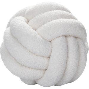 Oreiller À Boule De Noeud Beige, Oreiller De Balle Nouée Coussin De Canapé En Velours D'agneau Tissé À La Main Ultra Doux Coussin De Compagnie Oreiller De Canapé - Neuf