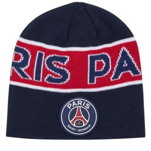 Taille Unique - Bonnet Enfant - Paris Saint Germain - Collection Officielle - Acrylique - Taille Gar&ccedil;on - Bleu - Neuf