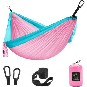 Ulteronixshop-Petit Hamac De Camping Portable Pour Enfants Filles Gar&ccedil;ons Sac &Agrave; Dos Ultral&eacute;ger Mini Hamacs Avec Sangles Rose Et Bleu - Neuf