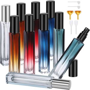 KALANKA-Flacon Parfum Vide, 10 Pièces 10ml Vaporisateur Parfum Voyage, Atomiseur Parfum Portable, Vaporisateur de Sac, Spray Parfum Voyage, pour Cadeaux - Neuf