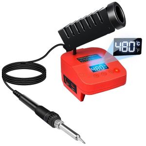 Station de fer &agrave; souder pour fer &agrave; souder sans fil &agrave; batterie Milwaukee M18 18V avec &eacute;cran LCD num&eacute;rique - Neuf
