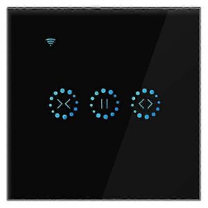 Interrupteur intelligent WiFi pour volets roulants,stores et rideaux avec application et contr&ocirc;le Alexa - Noir - Neuf