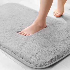 Tapis De Bain En Microfibre Super Absorbant Pour Animaux Domestiques 2 Cm D'&eacute;paisseur Super Absorbant Gris 40 X 60 Cm - Neuf