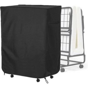 Housse De Rangement Pour Lit Pliant, 96,5 Cm (38 Po), R&eacute;glable, Imperm&eacute;able Et Anti-Poussi&egrave;re, Avec Fermeture &Eacute;clair En M&eacute;tal Et Cordon De Serrage R&eacute;glable, Housse De Rangement &Eacute;paisse Pour Lit De Camp Pliant - Neuf