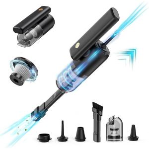 lbgwp60-Aspirateur À Main Sans Fil, Aspirateur De Voiture Rechargeable, Avec Pompe À Air Électrique Et Fonction D'Éclairage, Pour La Maison Et La Voiture - Neuf