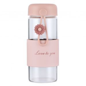 Hjlian Jolie Gourde Portable Innovante Anti-Brulure Pour Fille, Rose, 350 Ml - Neuf