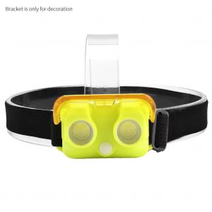 Hjlian Mini Lampe Frontale Etanche A 2 Led Cob, Ideale Pour La Randonnee, La Conduite Nocturne Ou La Peche (Jaune) - Neuf