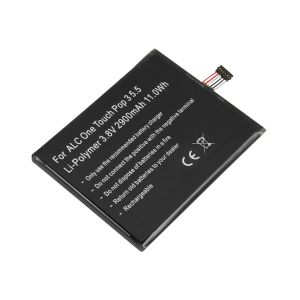 Batterie Li-Polymer 2900mAh pour Smartphone Compatible Alcatel OT-5025 3.8V Noir - Neuf