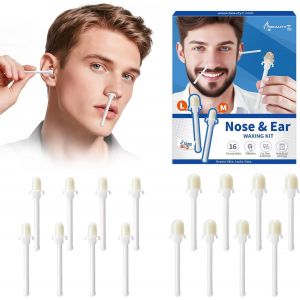 Nose And Ear Wax Kit Pour Hommes Et Femmes, 16 B&acirc;tons De Cire Pr&eacute;emball&eacute;s Avec 2 Tailles Pr&ecirc;tes &Agrave; L'emploi Pour &Eacute;pilation Du Nez Et Des Oreilles, &Eacute;pilation S&ucirc;re, Rapide Et Sans Douleur - Neuf