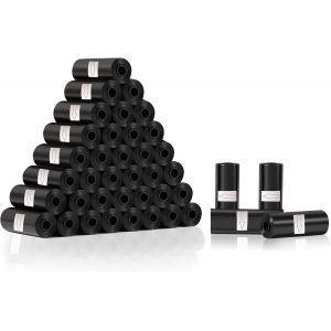 CHECARZHN--NO1-600 Pièces Sac A Crottes Chien, Noir Sac A Caca Pour Chien, Solides Et Anti-Fuite Sacs À Déjection Animale (40 Rouleaux, 15 Par Rouleau) - Neuf