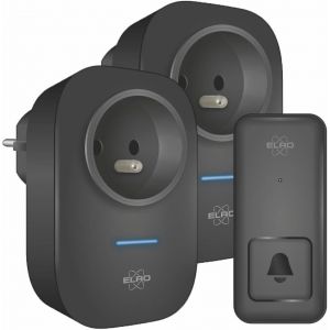 DB4000PF-P1C2B Kit de Sonnette Kinetic sans Fil - avec 2 x r&eacute;cepteur Plug-in avec Prise - sans Piles - Neuf