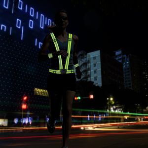 Subzonal-Gilet De Sécurité + Bracelets De Sécurité Réfléchissant, Réfléchissant Réglable Elastique Gilet De Sécurité Pour La Course, Le Vélo, La Moto - Neuf