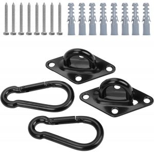 Ulteronixshop-Kit De Suspension Pour Hamac, Capacit&eacute; De 771,1 Kg, Crochets De Fixation Robustes Pour Hamac En Acier Inoxydable M10, Crochets &Agrave; ?illets, Ancrages De Plafond Pour Int&eacute;rieur Et Ext&eacute;rieur - Neuf