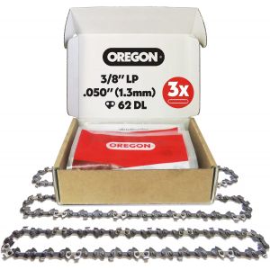 VornixorSarlshopLot de 3 Cha&icirc;ne de Tron&ccedil;onneuse 3/8"" LP pour Guide de 45cm (18""), Jauge .050"" (1,3mm), 62 Maillons - Cha&icirc;ne de Rechange &agrave; Faible Rebond, Compatible Husqvarna, Mac Allister, Bosch et - Neuf
