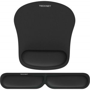 KALANKA-Tapis de Souris et Repose-Poignet Clavier, Mouse Pad Ergonomique en Mousse &agrave; M&eacute;moire pour Bureau Ordinateur, Gamer, Antid&eacute;rapant, Imperm&eacute;able, Flexibilit&eacute; Pliable - Neuf