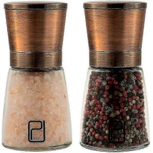Ensemble De Moulin À Sel Et À Poivre En Acier Inoxydable En Cuivre D'une Capacité De 6 Oz - Paquet De 2 Moulins - Neuf