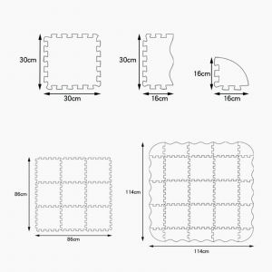 1 Ensemble 30cm X 30cm Tapis De Jeu Pour B&eacute;b&eacute; Avec Cl&ocirc;tures Environnantes Jouet &Eacute;ducatif Eva Tapis De Puzzle Pour B&eacute;b&eacute; Tapis D'escalade Pour Toddler_3 - Neuf