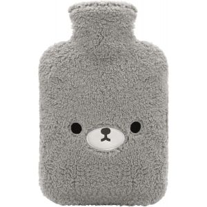 Jgd-Samply Bouillotte Avec Housse Douce Et Douillette, Grande Taille, 2 Litres, Adorable (Ours Gris) - Neuf