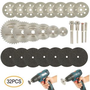 Kit de 32 disques de coupe rotatifs pour mini scies circulaires (DIY) - Neuf