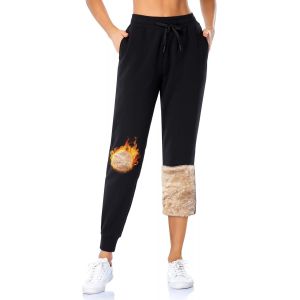 Ulteronixshop-Pantalon De Jogging En Polaire Femmes Avec 2 Poches Longue Pantalon De Chaud Doubl&eacute; En Sherpa Avec Cordon Sweatpants Hiver - Neuf