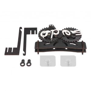 HJLIAN Panneau ouvert et ferme en bois composite, design a 2 ventouses, a suspendre, decoratif, pratique, pour porte d'entreprise, noir - Neuf