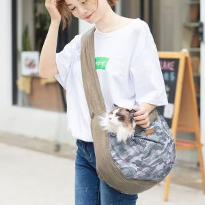 Hjlian Sac De Transport Portable Et Respirant Pour Animaux De Compagnie, Chat, Chien, Voyage En Plein Air (Vert Militaire) - Neuf
