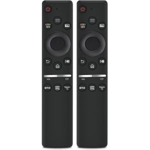 LETNERNY-Bn59-01327B Lot De 2 Télécommandes Vocales Solaires Universelles De Rechange Pour Samsung Smart Tv Avec 3 Touches De Raccourci, Compatible Avec Les Télév urs Intelligents Led, Qled, Uhd, Fra - Neuf