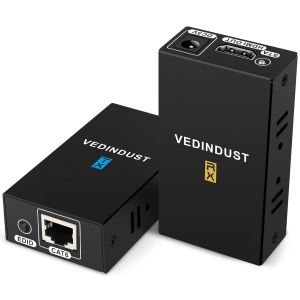 Suny-Hdmi Extender 1080p 60m 196ft Extendeur Ethernet En Rj45 Transmission Sur Cat5e 6 7 Émetteur Et Récepteur Pour Full Hd 3d Soutien Sans Perte Pour Lecteur Ps4 Ps5 Sky Xbox Hdtv - Neuf