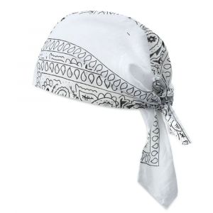 Chapeau De Pirate En Coton &Agrave; S&eacute;chage Rapide, Turban Imprim&eacute; Pour Cyclisme En Plein Air, Blanc - Neuf