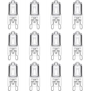 Paquet De 12 Ampoules Halognes G4 12v 10w, Intensité Variable, Blanc Chaud 2700k, 140lm, Lampe Halogène Basse Tension G4, Capsule Transparente, Pour Lustre, Placards, Plafonniers - Neuf