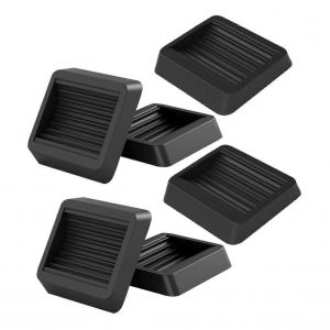 Lot De 6 Tapis Roulant Pour Chaises De Bureau, Antid&eacute;rapant Tpu Arr&ecirc;t En Roue Plaquettes, Des Fentes De La Roue Bouchon Pour Roues Pivotantes, Noir - Neuf