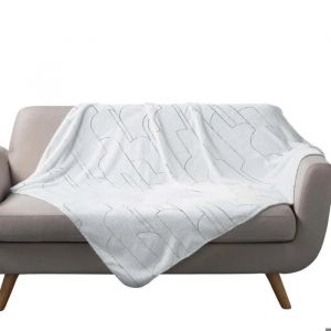 Plaid Imprime Metallise 125 X 150 Cm Domeas Blanc - Neuf