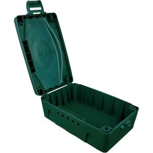 Bo&icirc;te &eacute;lectrique r&eacute;sistante aux intemp&eacute;ries pour l'ext&eacute;rieur - Vert, 345 x 220 x 126,5 mm - Neuf
