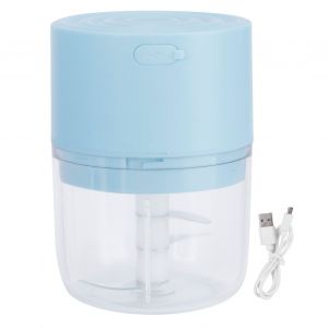 HJLIAN Mini hachoir a ail electrique sans fil, broyeur a viande, hachoir a aliments, chargement USB, bleu, 250 ml - Neuf