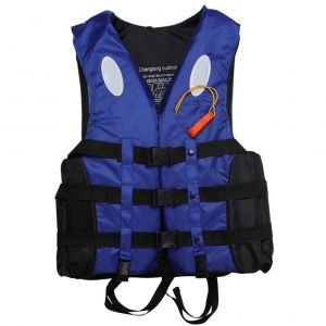 Gilet De Peche Avec Sifflet, Veste De Securite Exterieure Reglable, Impermeable Et Flottante, Gilet De Sauvetage - Neuf