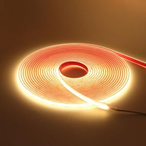 12v Ruban Led Cob Autocollant,320leds/M Ip68 Étanche Super Lumineux Bandeau Flexible Ruban Led Light Strip Pour Escalier,Chambre,Noël,Fête,Intérieur/Extérieur (Blanc Chaud,7m) - Neuf
