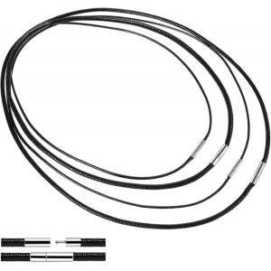 Kal-Lot De 4 Colliers En Cuir Tress&eacute;, En Cuir Synth&eacute;tique, Avec Fermoir, Pour Hommes, Femmes, En Caoutchouc, Pour Bracelets, Colliers, Bricolage, Polyester, Cuivre - Neuf