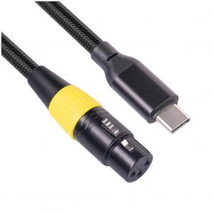 Câble USB C vers XLR Femelle Type C Mâle vers 3 Broches XLR Femelle Microphone Ordinateur Audio Données Câble 3 - Neuf