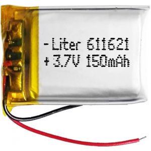 Batterie 611621 LiPo 3.7V 150mAh 0.555Wh 1S 5C Liter Energy Battery pour l'électronique Rechargeable Téléphone Portable Smartwatch GPS-Ne Convient Pas à la Radiocommande 24x16x7mm (150mAh|611621) - Neuf