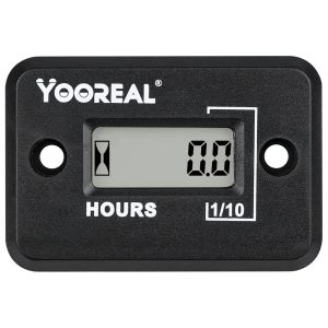 KAL-Compteur Horaire Inductif Num&eacute;rique &Eacute;tanche Ip68 Fonctionne Sur 2/4 Temps Divers Ztr/Tondeuses &Agrave; Gazon Autoport&eacute;es,Tondeuse Terrestre,D&eacute;broussailleuse Utv,Tracteur,Bateau Vtt Moteur Hors-Bord - Neuf