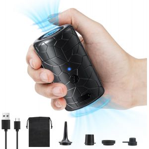 Loc-Mini Pompe À Air Électrique,Pompe À Air Pour Matelas Gonflable,2000 Mah Usb-C Avec 4 Buses D'air,Petite Pompe À Air 4500 Pa Pour Matelas Gonflable,Bouée,Sac Sous Vide - Neuf