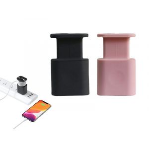 Lot De 2 Protections De Chargeur En Silicone Avec Enrouleur De Cordon Pour Chargeur Apple 18 W/20 W - Neuf