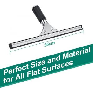 Raclette &agrave; vitre Professionnelle, Raclette Vitre en Acier Inoxydable, pour Nettoyer et S&eacute;cher le Verre, le Carrelage - Neuf