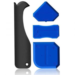CHECARZHN--NO1-Lot De 4 Outils De Finition Portables En Silicone Pour Mastic Et Mastic - Applicateur Multi-Bords - Outil De Retrait De Mastic En Silicone Pour Cuisine Et Salle De Bain - Neuf