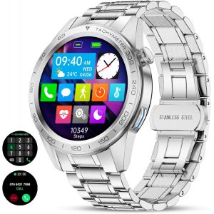 Smartwatch Pour Homme Avec Fonction Téléphone, Montre Intelnte Hd 1,32"" Avec Moniteur De Fréquence Cardiaque/Moniteur De Sommeil 24 H, 30 Modes Sportifs, Podomètre Étanche Ip67, Montre - Neuf